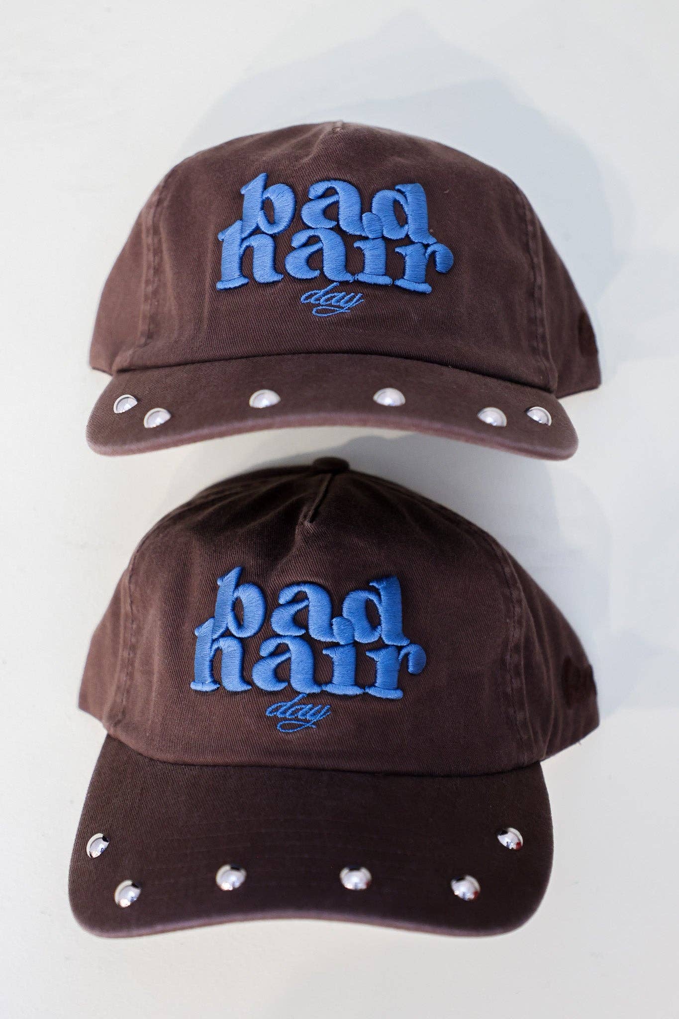 BAD HAIR DAY STUDDED BASEBALL CAP