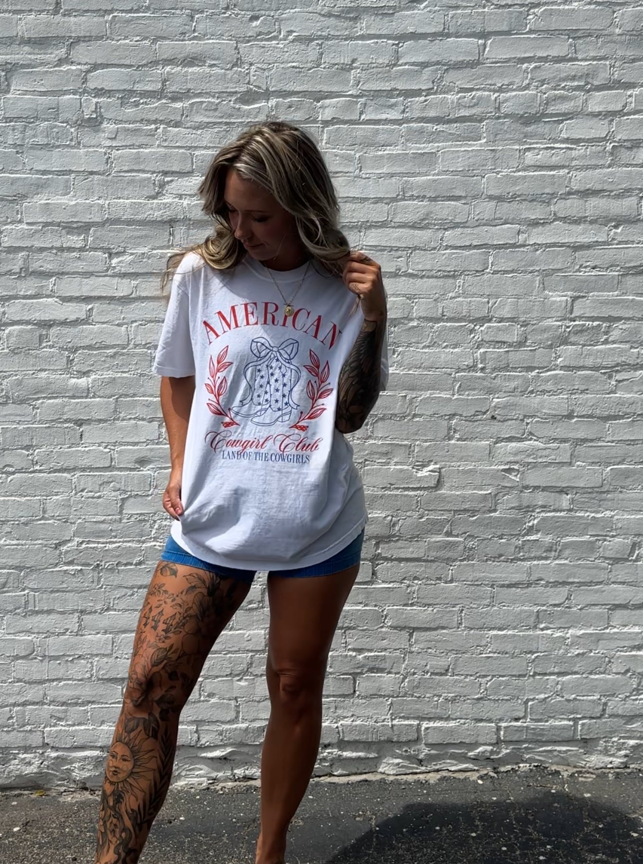 American cowgirl club tee