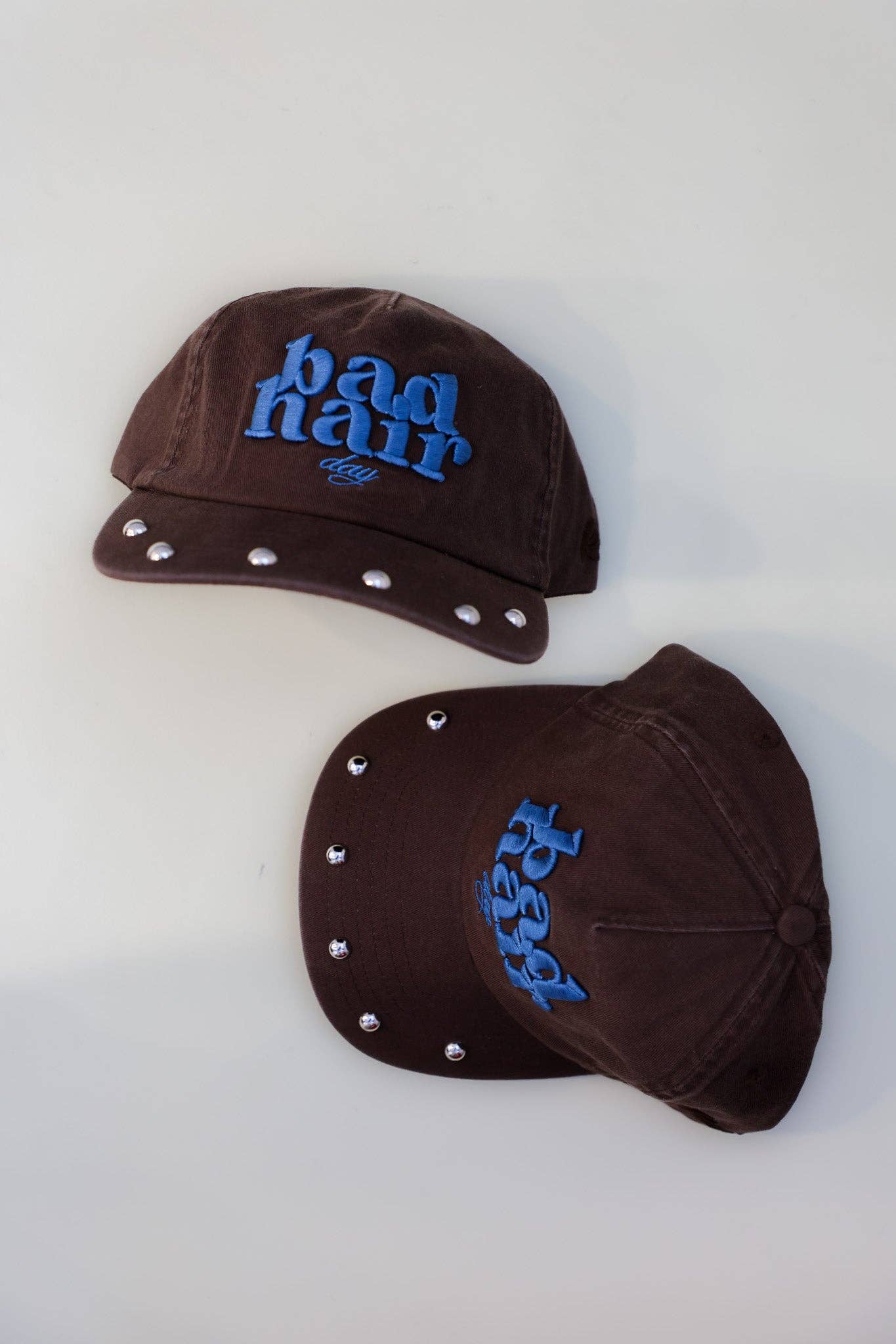 BAD HAIR DAY STUDDED BASEBALL CAP