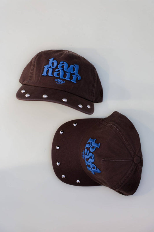BAD HAIR DAY STUDDED BASEBALL CAP