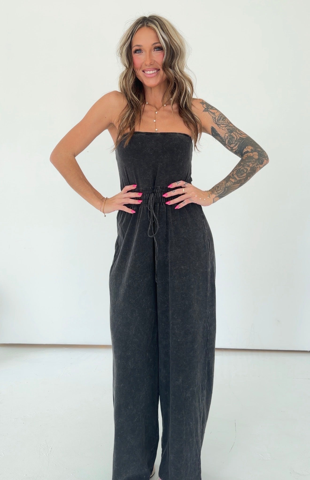 Steph's Strapless Jumpsuit