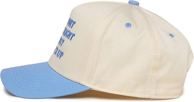 Two Tone Embroidered Cap - Man's Right to Shut Up (Lt. Blue)