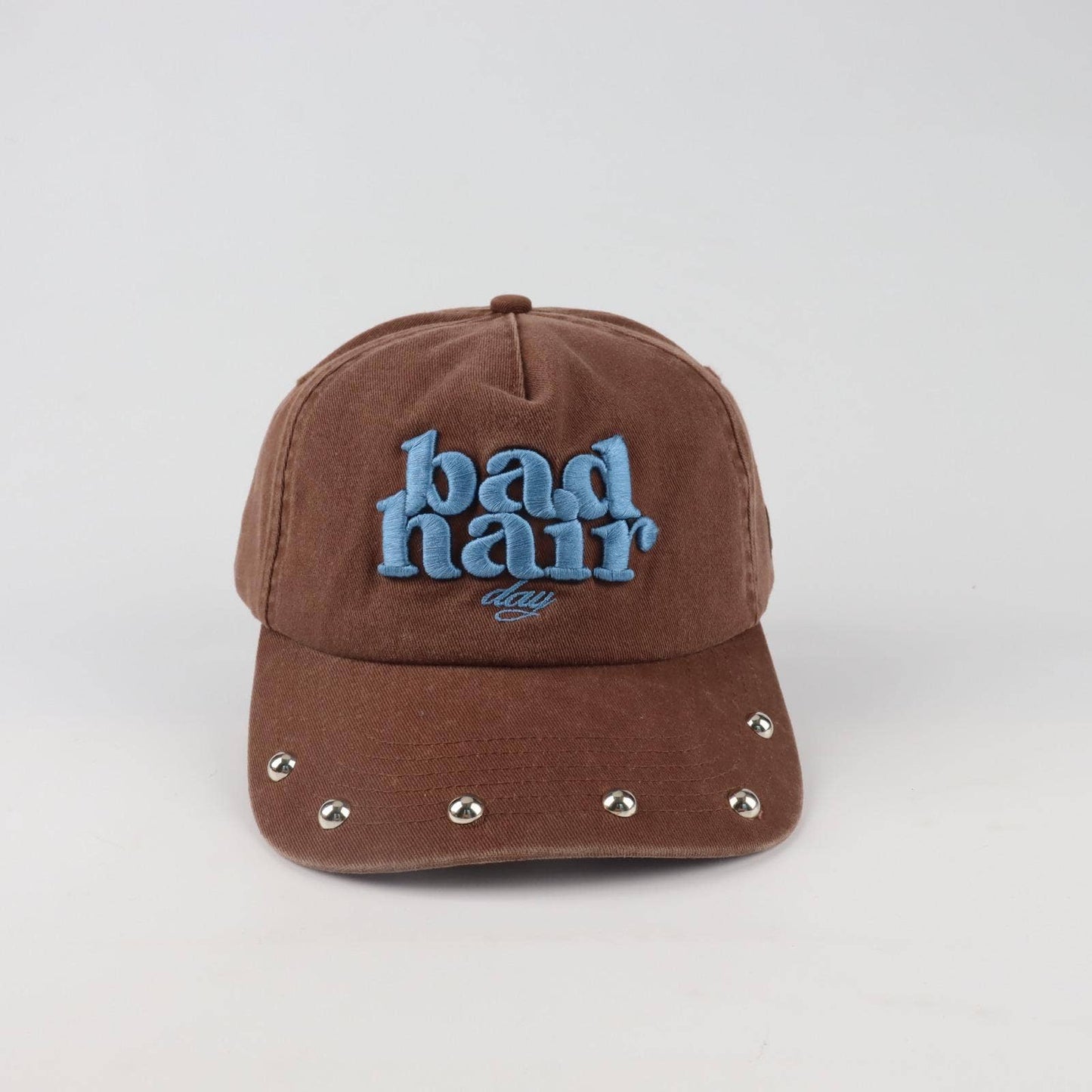BAD HAIR DAY STUDDED BASEBALL CAP